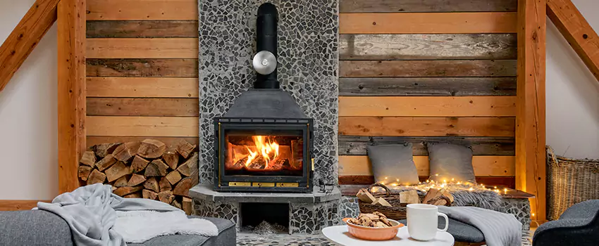 Thelin Hearth Products Direct Vent Gas Stove Fireplace Inspection in Chelsea, Massachusetts